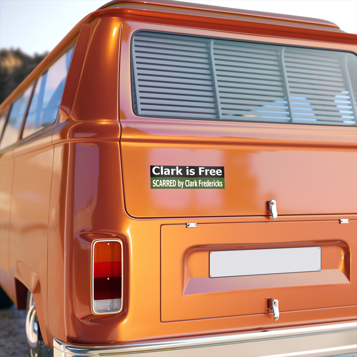 Clark is Free Bumper Stickers - Unique Car Decals for Personalization, Funny Gift for Friends and Family, Travel Decor, Vehicle Accessories